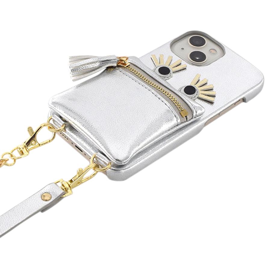 IROMEKI イロメキ iPhone 14 13 スマホケース スマホショルダー