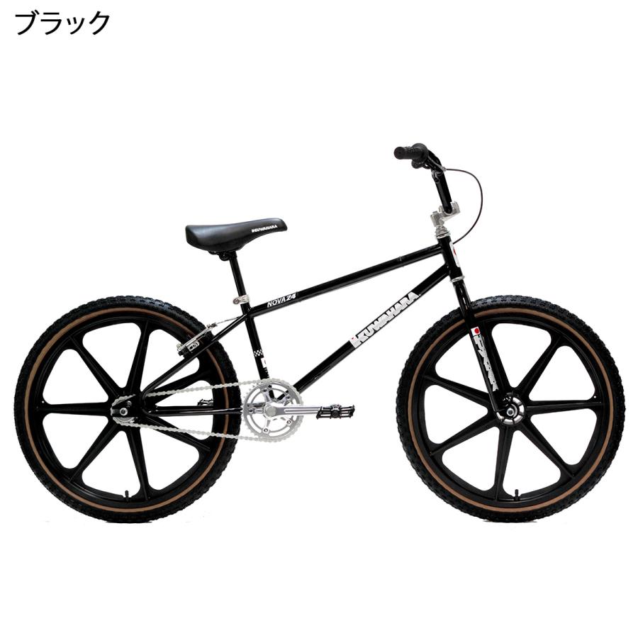 KUWAHARA クワハラ BMX 24インチ 自転車 ストリート バイク BIKE 半完成車 街乗り Nova 24 1st Lot ブラック ホワイト 黒 白｜goodslabo｜04