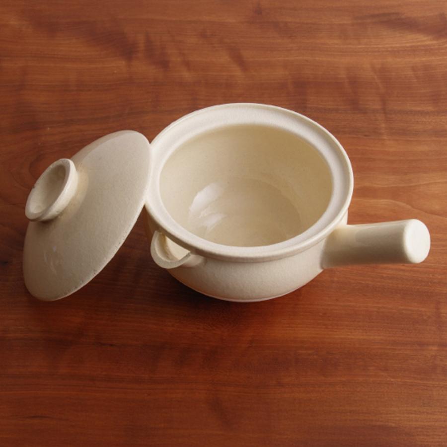 かもしか道具店 陶の行平鍋 片手鍋 お粥 日本製 離乳食 介護食 陶器 小さめ おかゆの鍋 OR-60-4400 4401 4402の画像