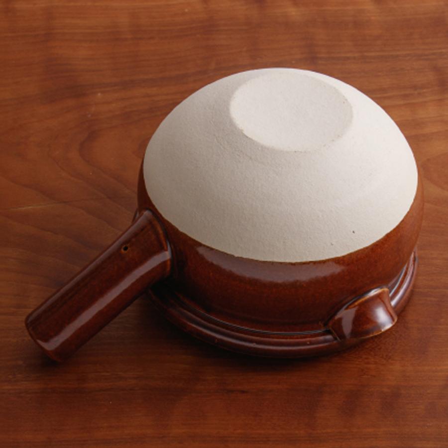 かもしか道具店 陶の行平鍋 片手鍋 お粥 日本製 離乳食 介護食 陶器 小さめ おかゆの鍋 OR-60-4400 4401 4402の画像