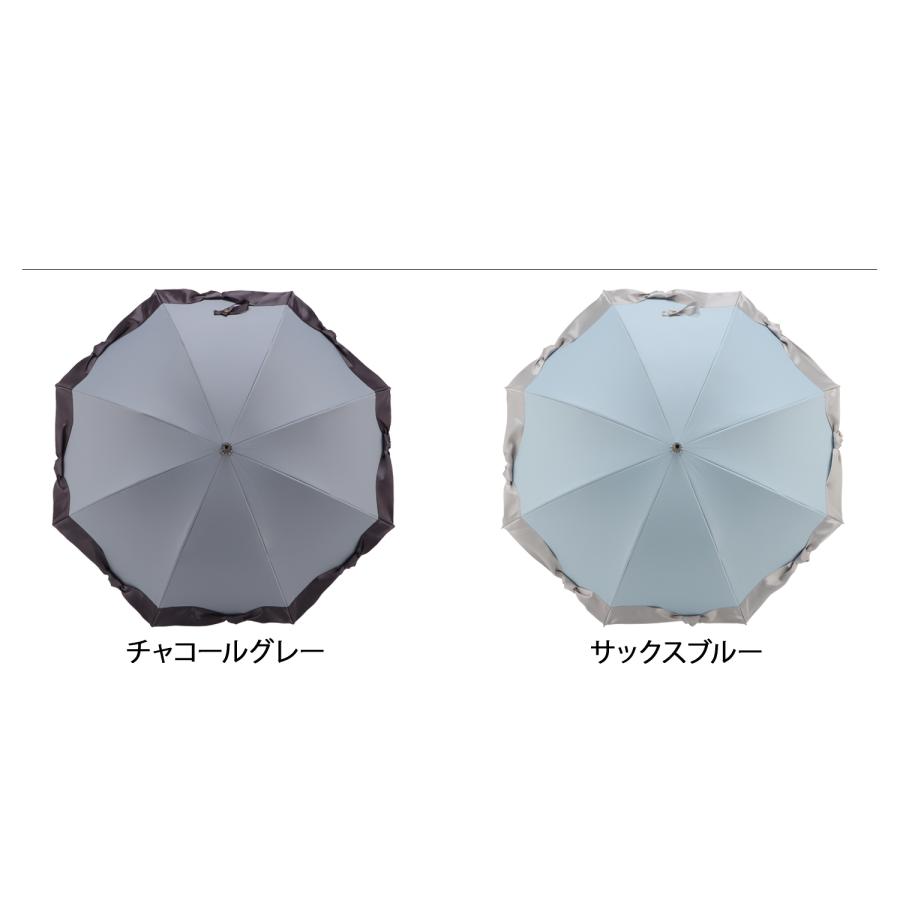 ランバンオンブルー LANVIN en Bleu 日傘 長傘 晴雨兼用 ショート 雨傘 レディース 50cm 遮光 UVカット 紫外線対策 22-084-11853-06 LANVIN en Bleu ランバンオンブルー 日傘 長傘 晴雨兼用 ショート 雨傘
