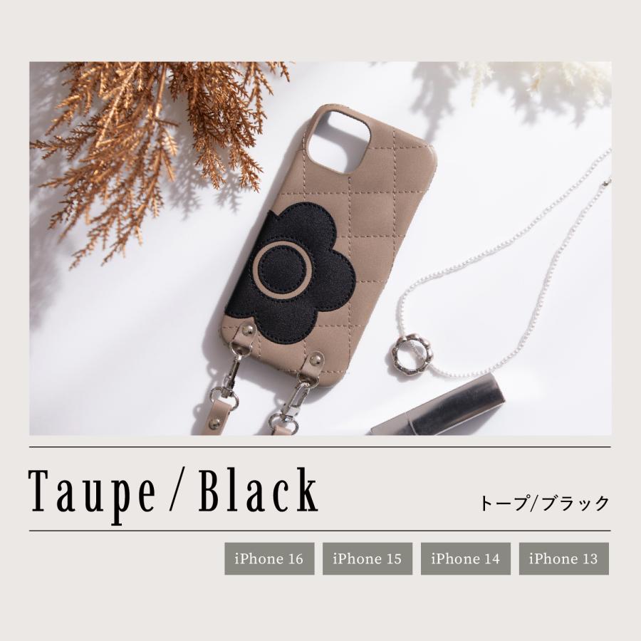 【新品】MARY QUANT iPhone 16 ケース ショルダー トープ MARY QUANT（マリークヮント） スマホショルダー カバー スマホケース