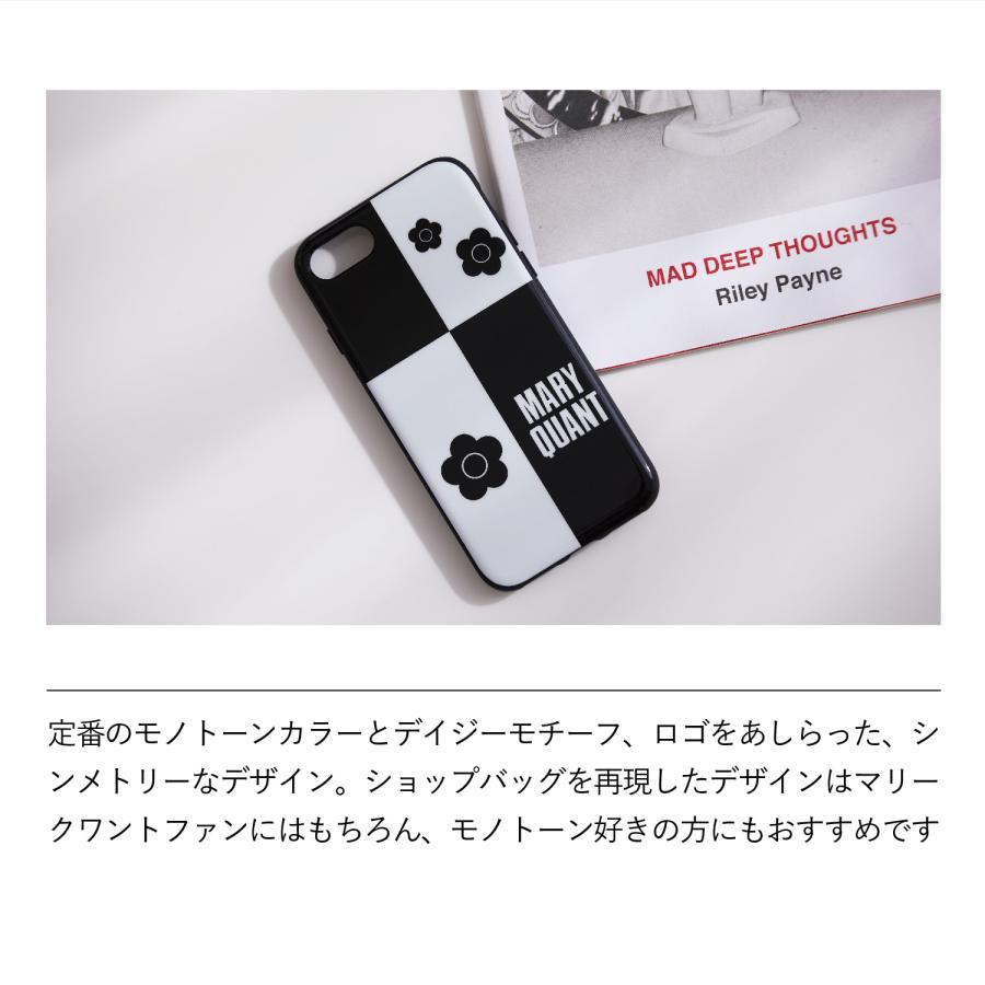 MARY QUANT マリークヮント iPhone SE 8 スマホケース 携帯 アイフォン 第3 第2世代 レディース マリクワ MONOTONE DESIGN HYBRID CLEAR CASE IPSE-MQ15 母の日｜goodslabo｜04