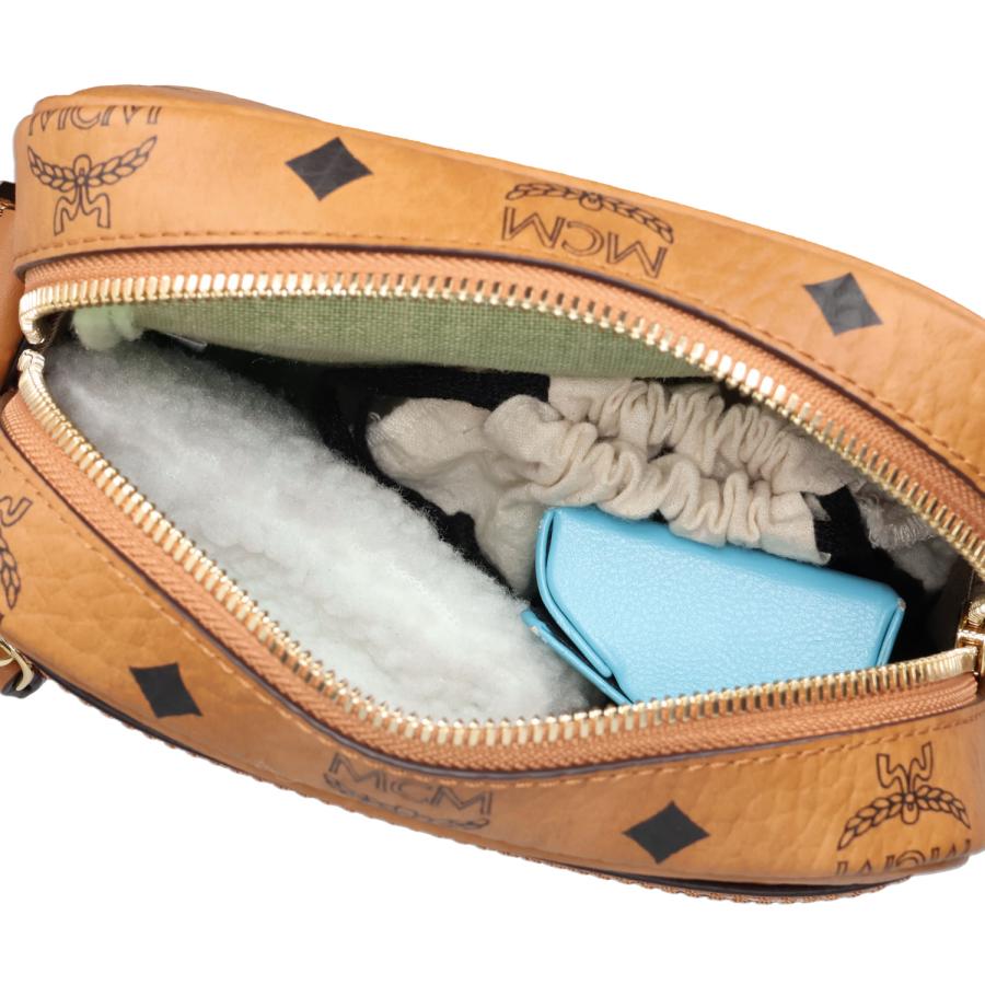 MCM エムシーエム バッグ ショルダーバッグ メンズ 斜めがけ 大人 軽量 VISETOS-MOTIF KLASSIK CROSSBODY BAG ブラウン MMRAAKC04の画像