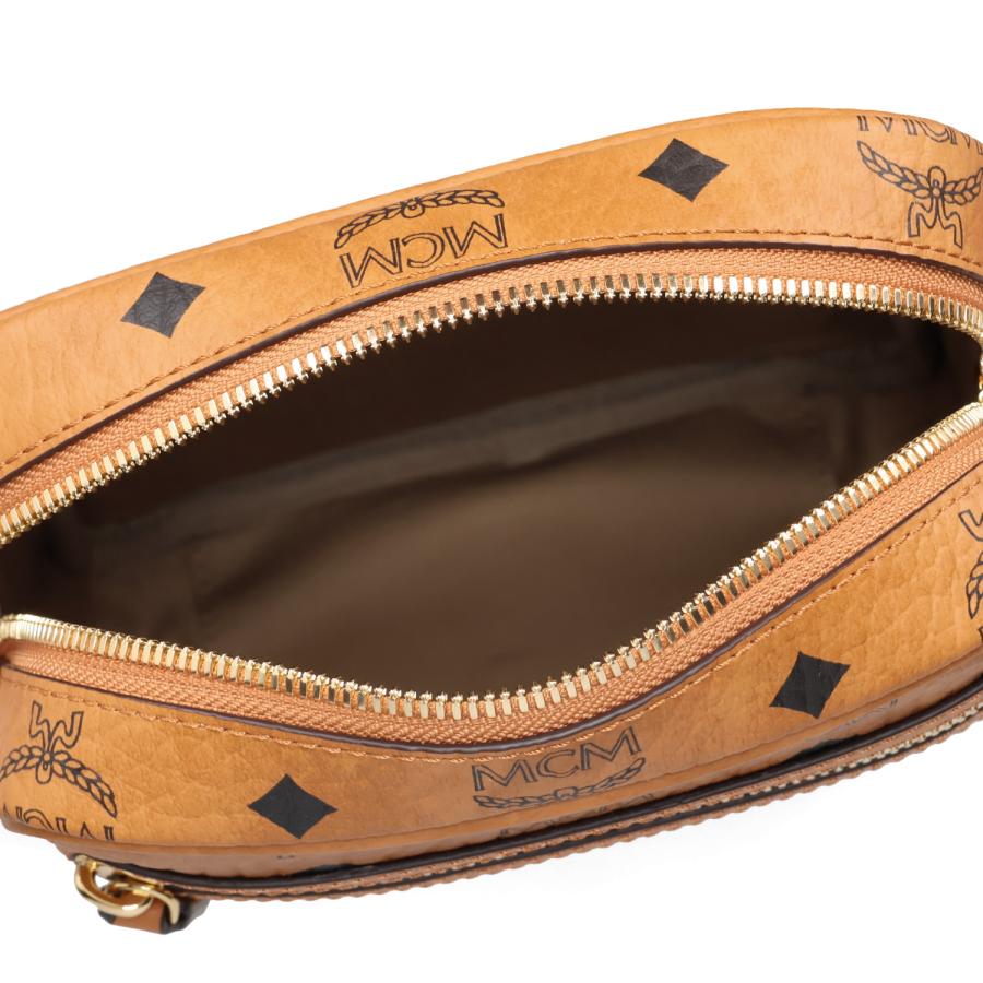 MCM エムシーエム バッグ ショルダーバッグ メンズ 斜めがけ 大人 軽量 VISETOS-MOTIF KLASSIK CROSSBODY BAG ブラウン MMRAAKC04の画像