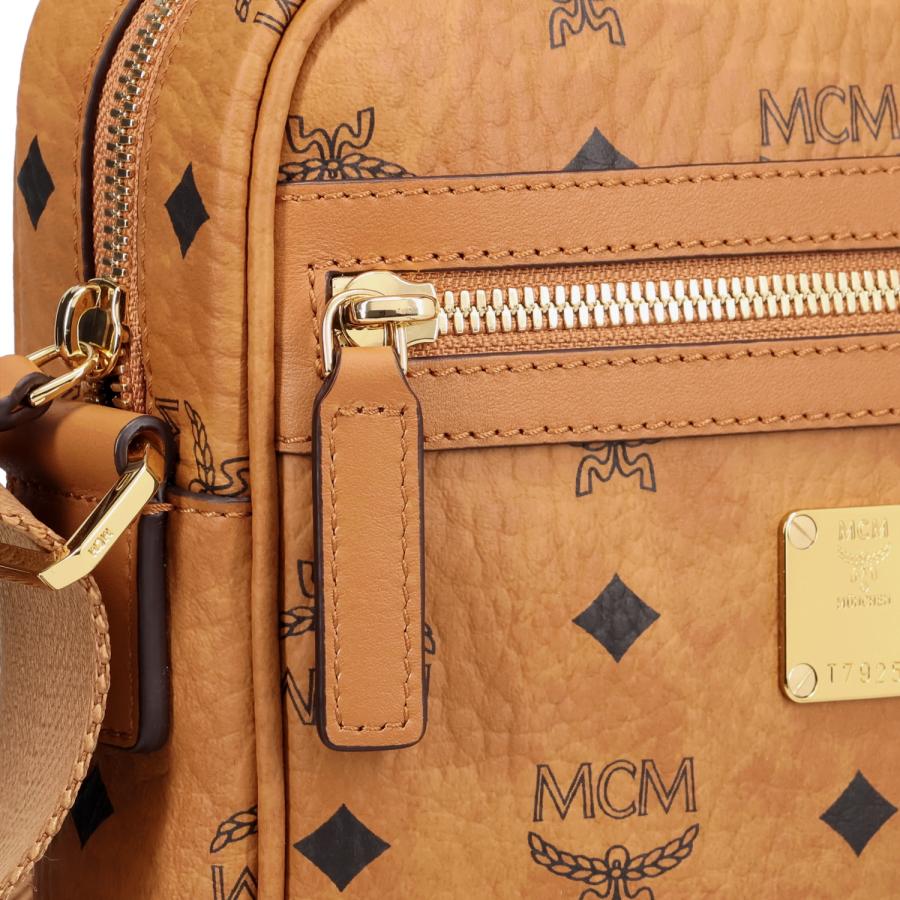 MCM エムシーエム バッグ ショルダーバッグ メンズ 斜めがけ 大人 軽量 VISETOS-MOTIF KLASSIK CROSSBODY BAG ブラウン MMRAAKC04の画像