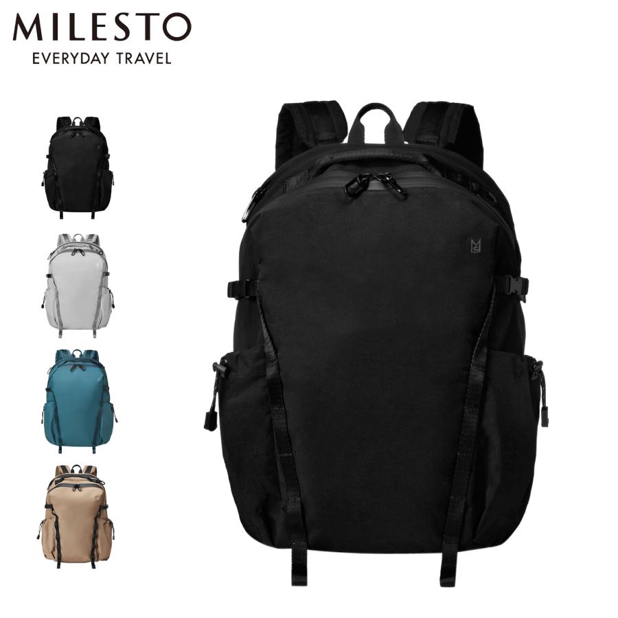 MILESTO ミレスト リュック バック バックパック サイド バックル メンズ レディース 撥水 SIDE BUCKLE BACKPACK ブラック MLS843 母の日 | MILESTO