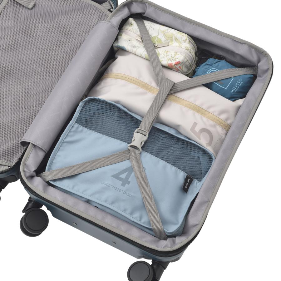 特典付き ミレスト MILESTO キャリーバッグ メンズ レディース 36L+5L キャビンサイズ サイドストッパー付 CARRY BAG MLS865 | MILESTO | 10