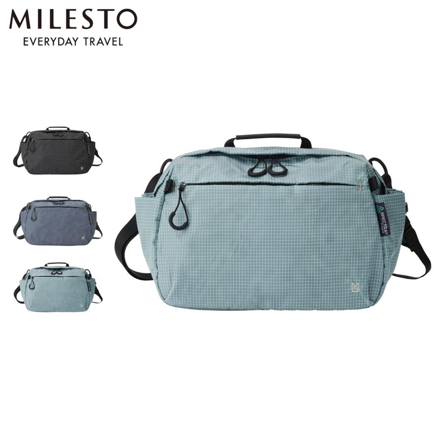 ミレスト MILESTO バッグ ショルダーバッグ メンズ レディース 撥水 軽量 斜めがけ ブラック ネイビー ブルー 黒 MLS955 | MILESTO