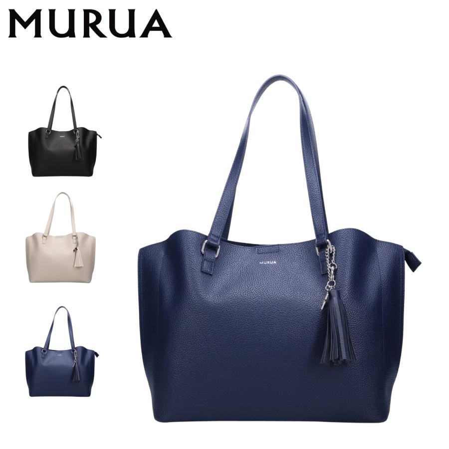 MURUA（ムルーア） トートバッグ レディース ファスナー付き A4サイズ 