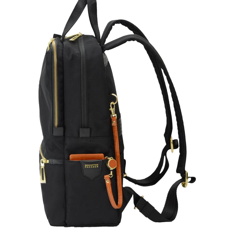 マンハッタンパッセージ MANHATTAN PASSAGE リュック バッグ バックパック レディース 12L RUCKSACK ブラック ネイビー 黒 1300 mtp1300