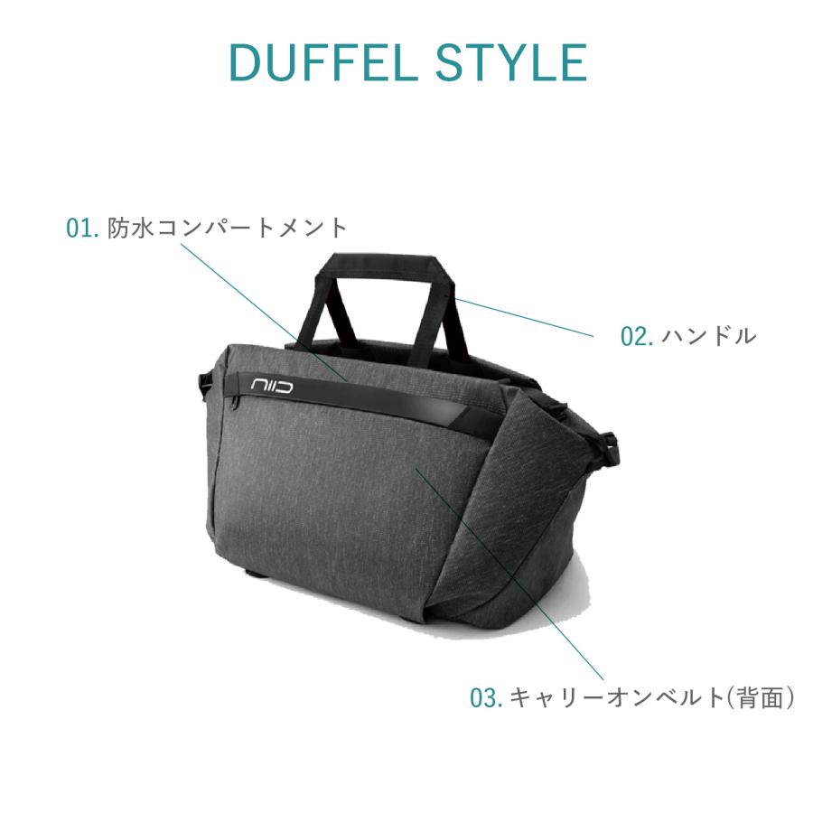 NIID ニード ボストンバッグ ダッフルショルダーバッグ キャッシュ メンズ レディー 13L 36L 大容量 斜めがけ 撥水 超PayPay祭 | NIID | 13