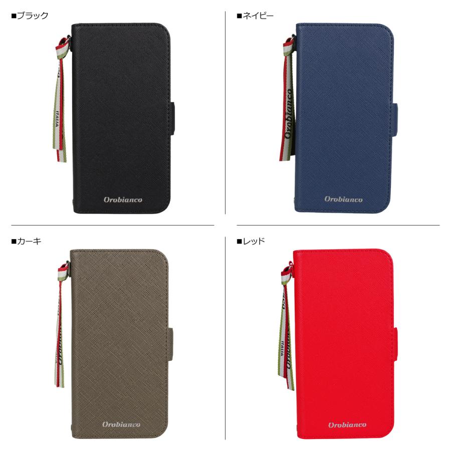 Orobianco オロビアンコ iPhone 12 mini 12 12 Pro ケース スマホ 携帯 手帳型 アイフォン サフィアーノ調 BOOK TYPE CASE｜goodslabo｜06