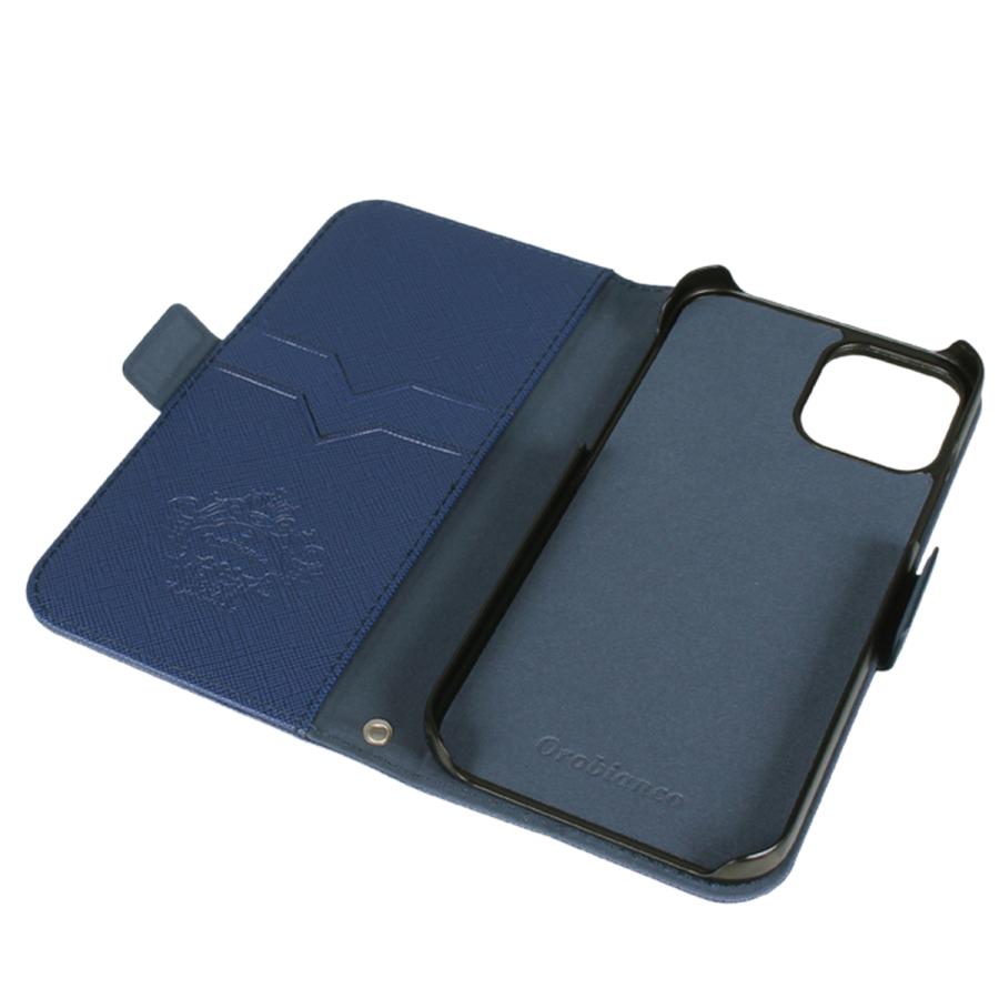 Orobianco オロビアンコ iPhone 12 mini 12 12 Pro ケース スマホ 携帯 手帳型 アイフォン サフィアーノ調 BOOK TYPE CASE｜goodslabo｜11