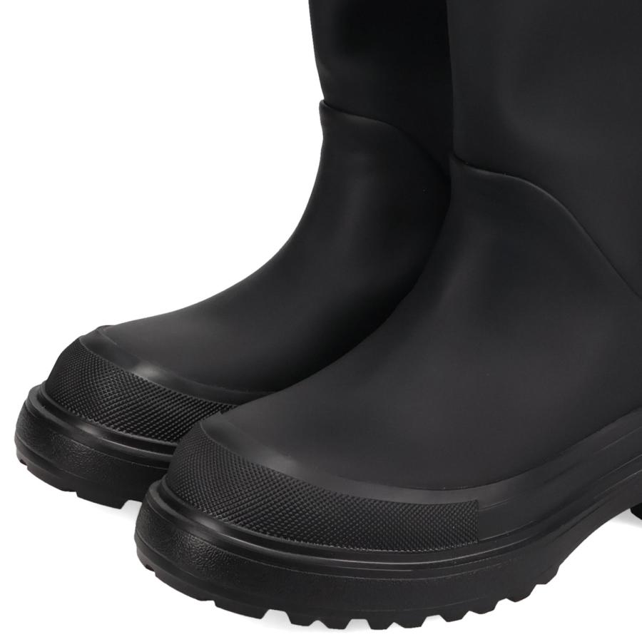 PAES ペイズ ブーツ レインブーツ ロングブーツ 長靴 レディース 厚底 防水 06 TWO WAY RAIN BOOTS BOOTS BASIC LINE ブラック チェック 黒 爆買の画像