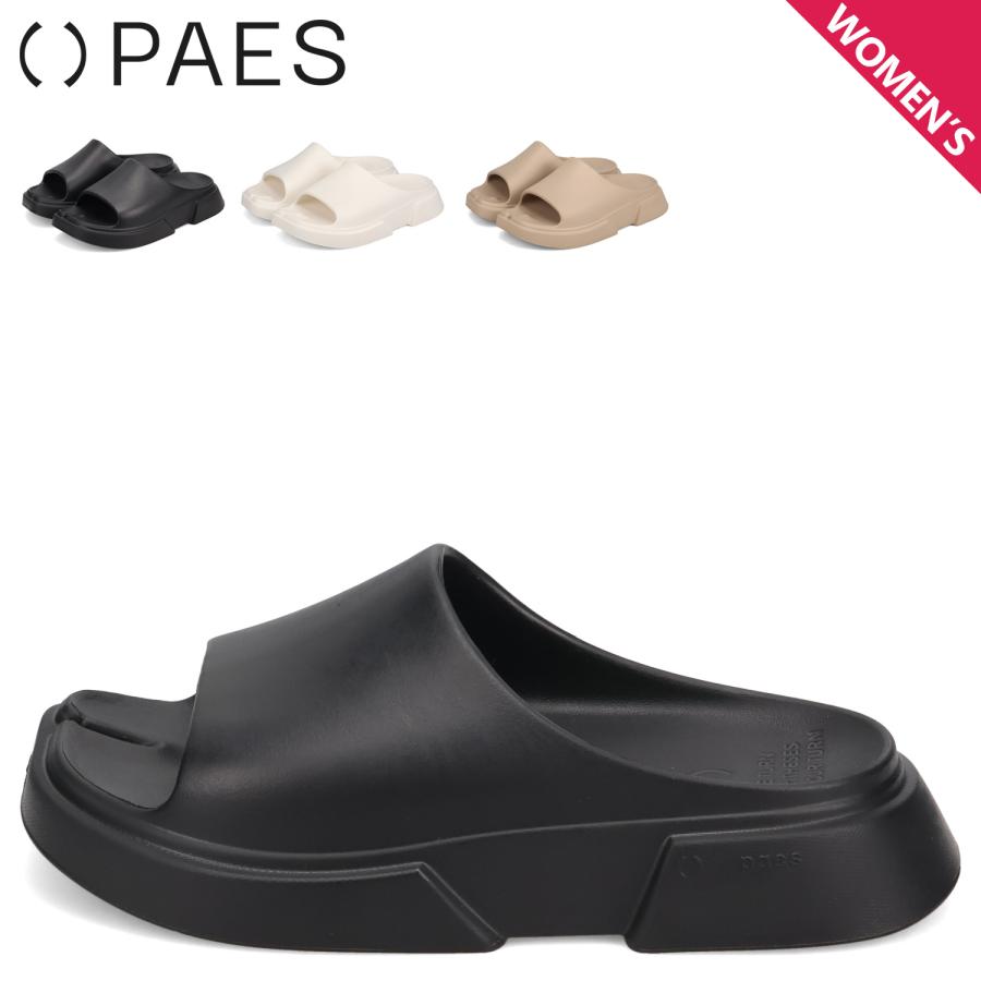 PAES スライド サンダル リカバリーサンダル 26 ブラック ペイズ PAES ペイズ サンダル リカバリーサンダル レディース SLIDE