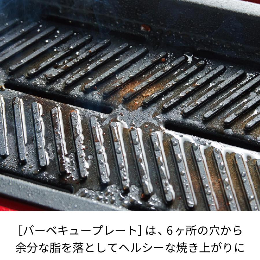 レコルト recolte ホームバーベキュー ホットプレート 卓上グリル 焼肉 たこ焼きプレートセット HOME BBQ RBQ-1 RBQ-TP｜goodslabo｜04