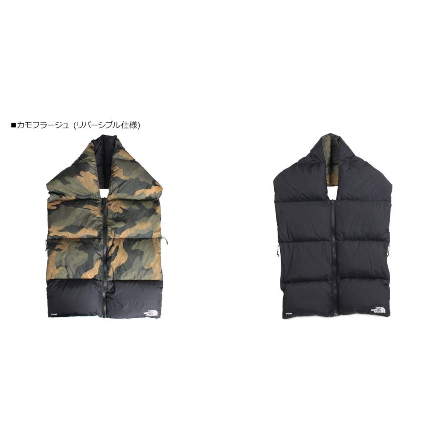 ノースフェイス THE NORTH FACE ダウン マフラー スカーフ ヌプシ メンズ レディース リバーシブル NUPTSE SCARF ブルー  カモ 迷彩 NF0A3FMI