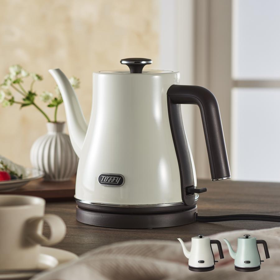 Toffy トフィー 電気ケトル 湯沸かしポット ELECTRIC KETTLE ステンレス 0.8L コーヒー ドリップ 高速沸騰 空焚き