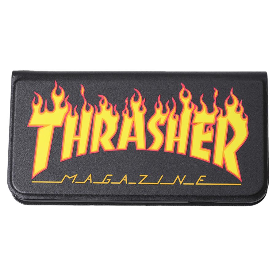 スラッシャー THRASHER iphone SE2 8 7 スマホケース メンズ レディース 手帳型 携帯 アイフォン ブラック ネイビー 黒 ネコポス可｜goodslabo｜18