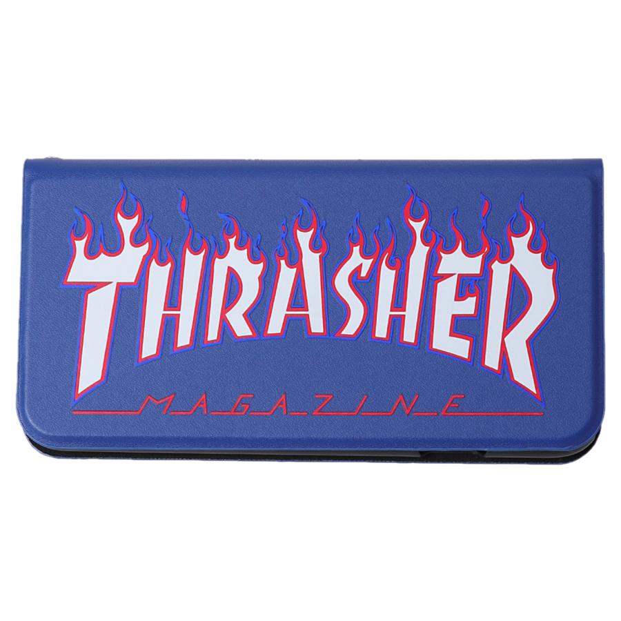 スラッシャー THRASHER iphone SE2 8 7 スマホケース メンズ レディース 手帳型 携帯 アイフォン ブラック ネイビー 黒 ネコポス可｜goodslabo｜22