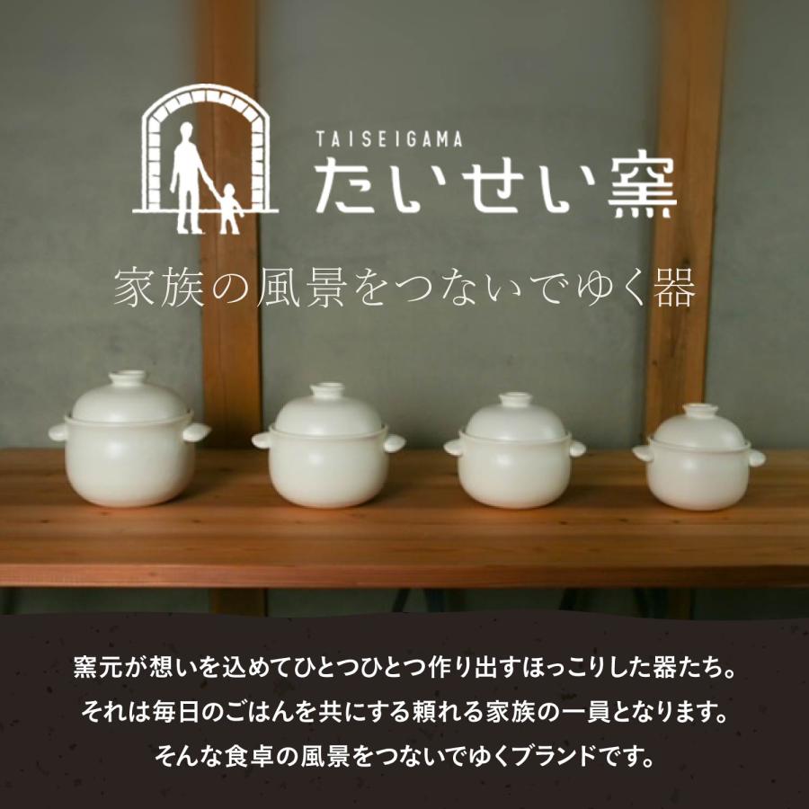 たいせい窯 ご飯鍋 土鍋 炊飯鍋 一人用 ご飯 ごはん鍋 2合 ブラック ホワイト 黒 白 G00003 G00004の画像
