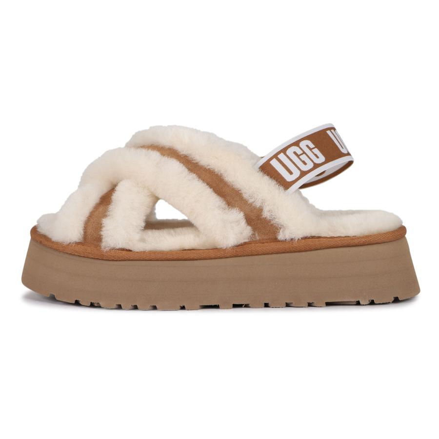 UGG アグ サンダル レディース 厚底 ファー ディスコ クロス スライド DISCO CROSS SLIDE ブラウン 1121550|goodslabo|03