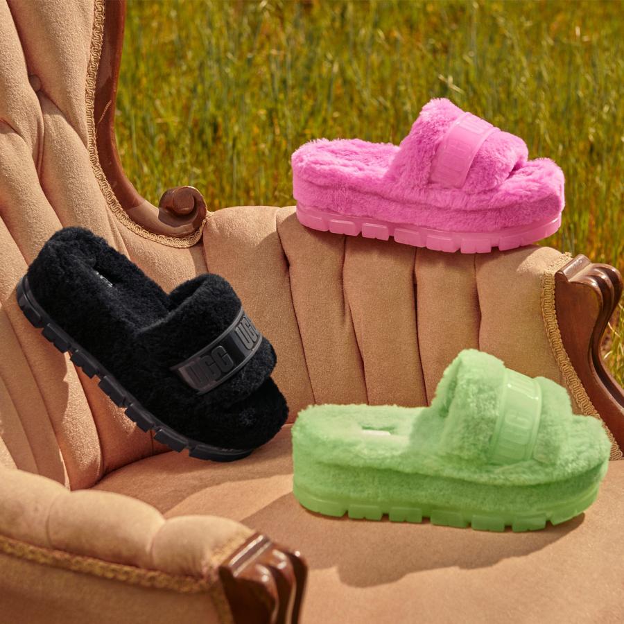 UGG アグ スライドサンダル フラッフィータ クリア レディース UGG アグ スライドサンダル フラッフィータ クリア レディース
