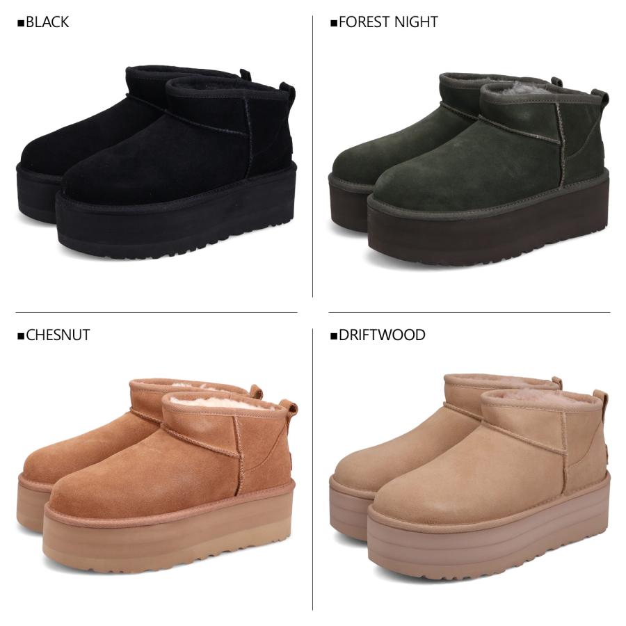 【新品未使用】UGG クラッシック ウルトラミニ 厚底 24cm US7 新品 UGG アグ ブーツ クラッシックウルトラ ミニプラットフォーム 厚底