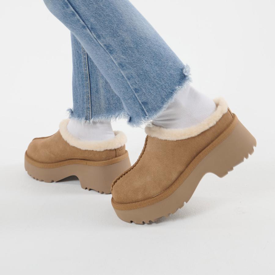 UGG アグ サンダル クロッグ ニュー ハイツ コージー レディース 厚底