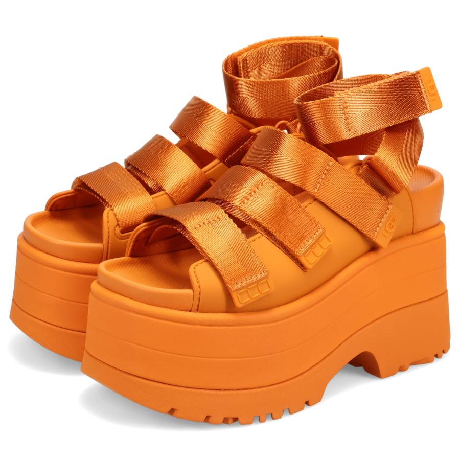 UGG オレンジ ミュール 中ヒール UGG（アグ） ストラップサンダル ゴールデンライズ レディース 厚底 W