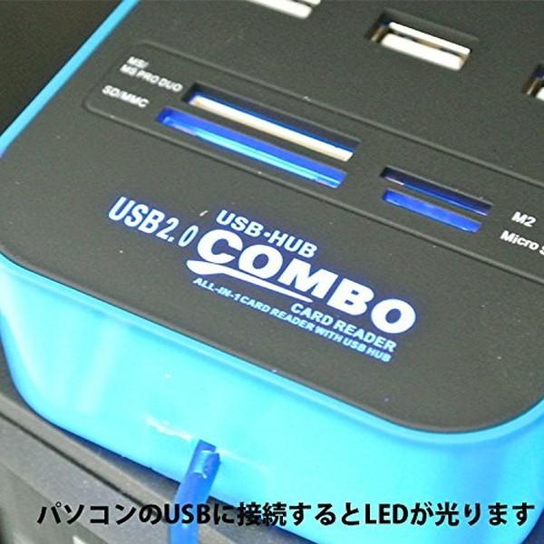 カードリーダー USB ハブ マルチ パソコン 給電 SD メモリー カード｜goodsland｜09