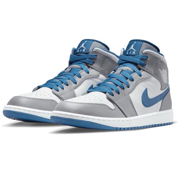 NIKE AIR JORDAN 1 MID 24cm グレー ブルー NIKE（ナイキ） エア ジョーダン 1 MID NIKE AIR JORDAN 1 MID GREY