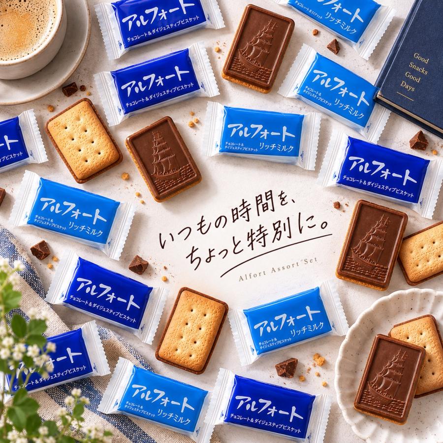 アルフォート ブルボン 38個 チョコ リッチミルク 各19個 個包装