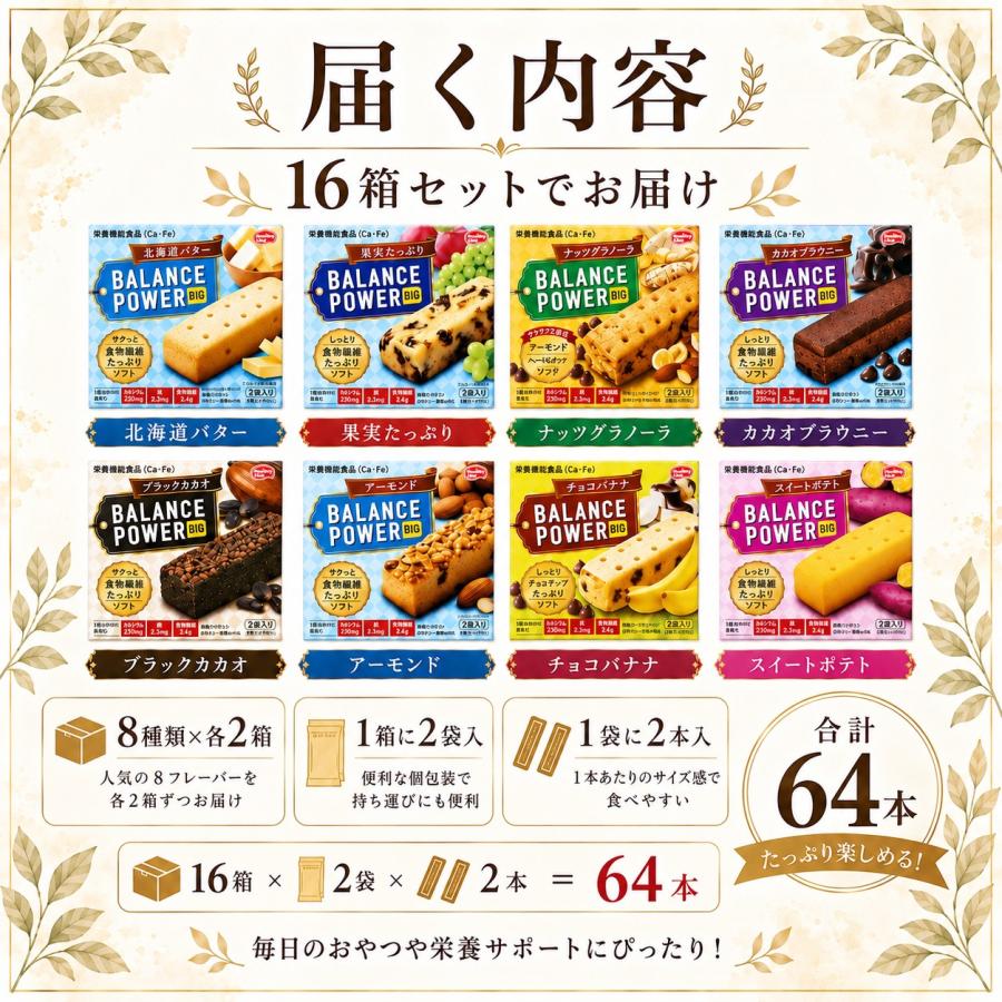 バランスパワー ビッグ 8種 食べ比べ アソート セット 1袋 2本 1箱 2袋