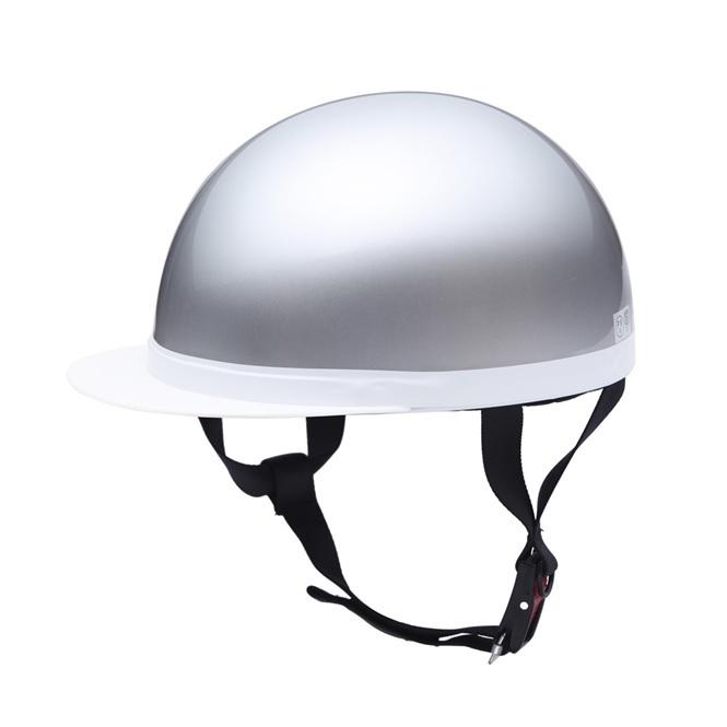 ミニオン風白ツバ半キャップ 新品 ユニカー工業 白ツバ半キャップヘルメット シルバー : CAR&BIKE GOODS