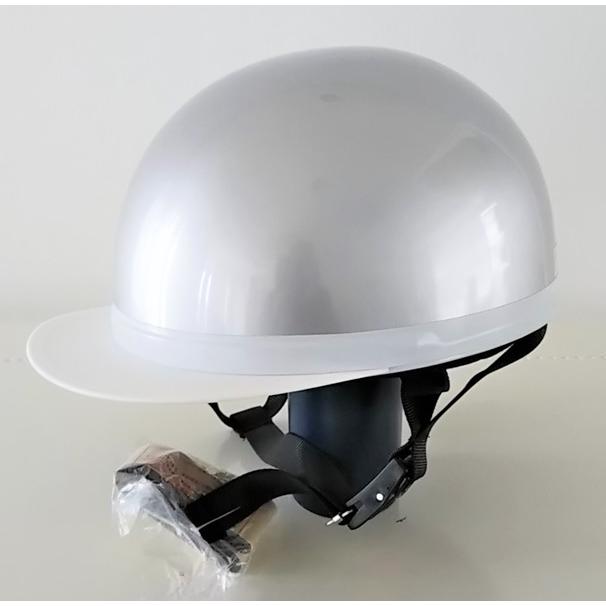 ユニカー工業 白ツバ半キャップヘルメット シルバー : CAR&BIKE GOODS