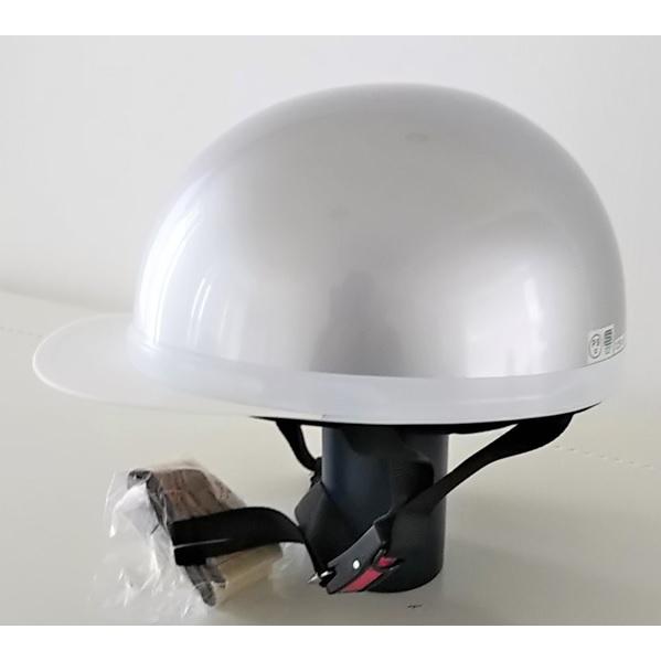 ユニカー工業 白ツバ半キャップヘルメット シルバー : CAR&BIKE GOODS