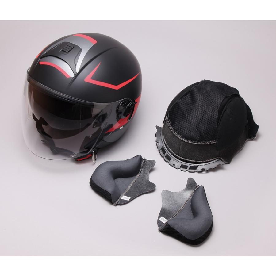 ユニカー工業 ブラックジェットヘルメット 新品未使用 ユニカー工業 BH-55KRE Wシールド（インナーバイザー付）ジェット