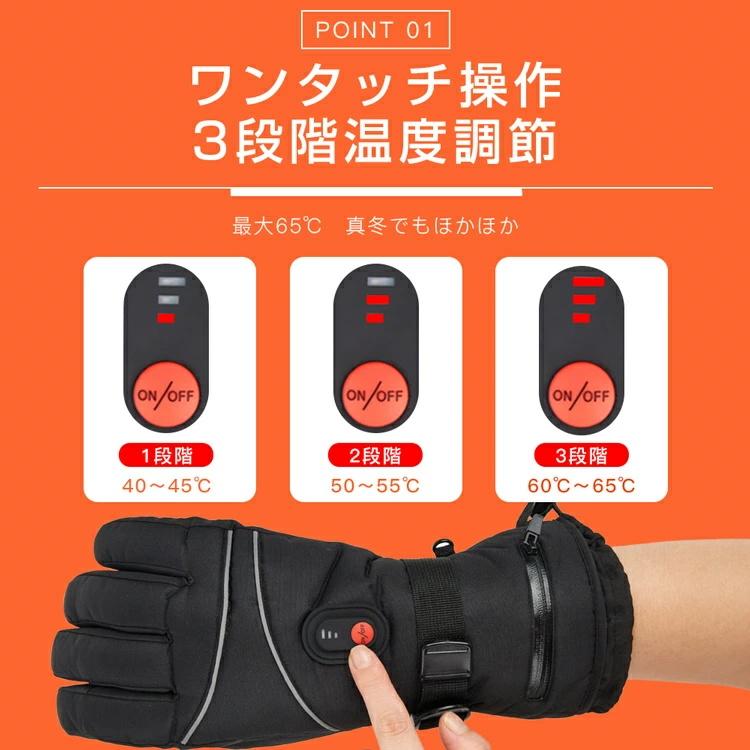 電熱グローブ バイク 電熱手袋 usb スマホ対応 滑り止め インナー