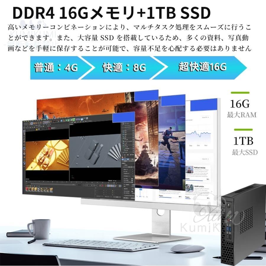 ミニPC デスクトップパソコン パソコン 新品 Office付き Windows11 4K