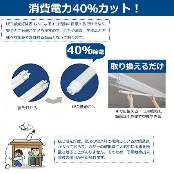 10本 工事不要 LED蛍光灯 直管 40W形 直管led蛍光灯 120cm 角度調整