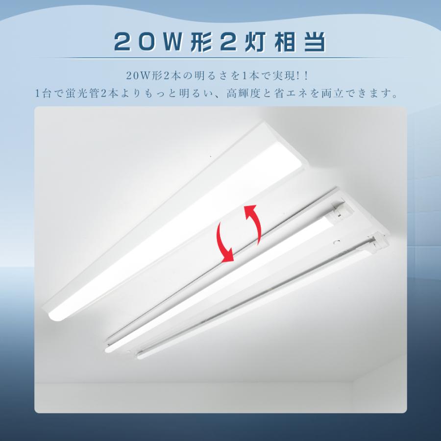 LEDベースライト 20W型 2灯相当 25W 5000lm 昼白色 5000K 逆富士 LED