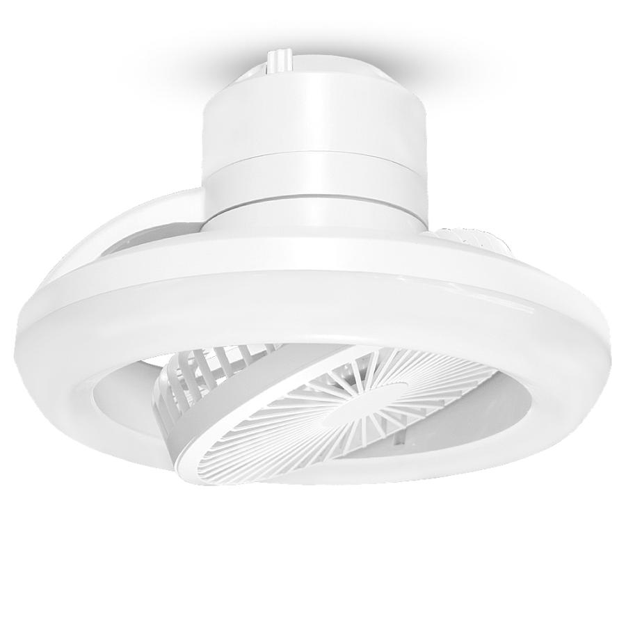 シーリングファンライト LED ファン付き照明 調光調色 小型 スイング