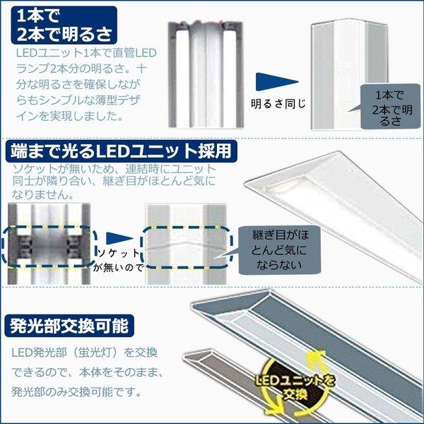 逆富士型led照明器具 ledベースライト 器具一体 シーリングライト
