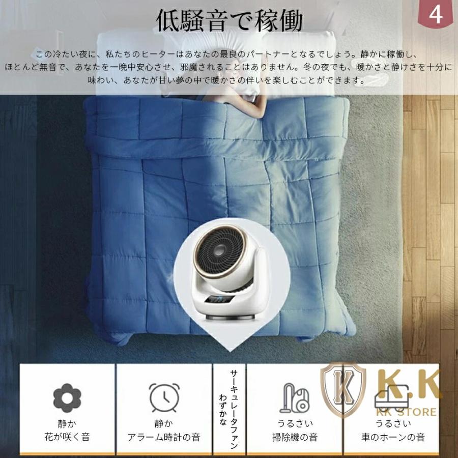 セラミックヒーター 小型 速暖 省エネ ファンヒーター 自動首振り