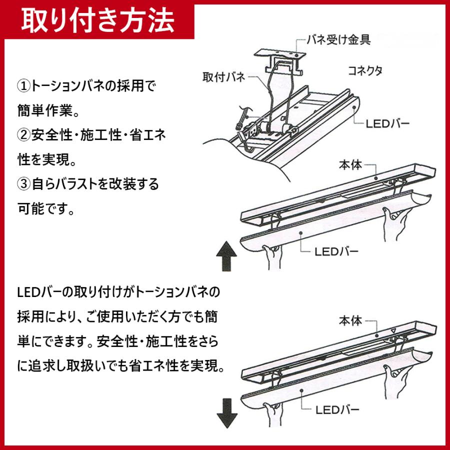 直管LED蛍光灯 LEDベースライト 逆富士型 ベースライト 40W形2灯相当 8000lm 50w 125cm 昼光色6000K LED蛍光灯一体型  40w形（fl40 flr40 fhf32）2本相当｜goodsone｜06