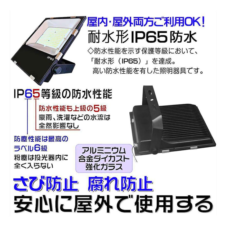 LED投光器 150W 1500W相当 LED照明器具 投光器  色選択 極薄型 5M配線 屋外照明 led投光器 看板照明 間接照明 LEDライト 駐車場 集魚灯 防水 LED投光器｜goodsone｜08