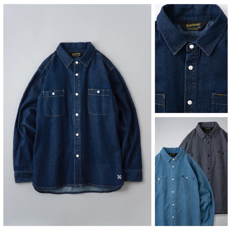 BLUCO（ブルコ） 30％OFF!! 1122 DENIM WORK SHIRTS L/S デニム ワーク