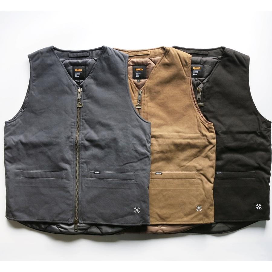 BLUCO（ブルコ） BLUCO 155-35-012 V NECK DUCK VEST Vネック ダック